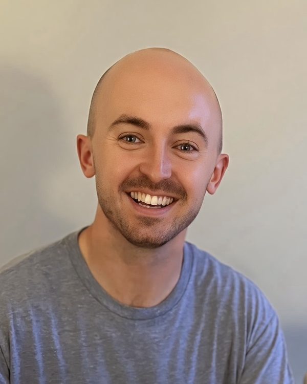 Tom Berwick, smiling
